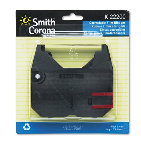 SMITH CORONA Typewriter Ribbon Cassette, PK2 22200